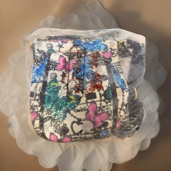 Rare Limited Print Coach F49149 Poppy Butterfly Print Swingpack Crossbody Bag - Picture 15 of 15